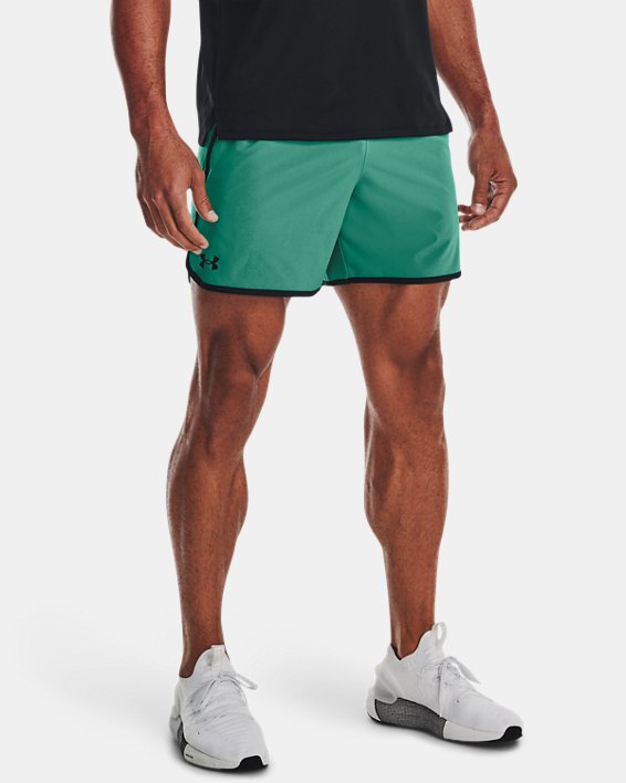 Shorts UA HIIT Woven 15 cm da uomo, Green, pdpMainDesktop image number 0